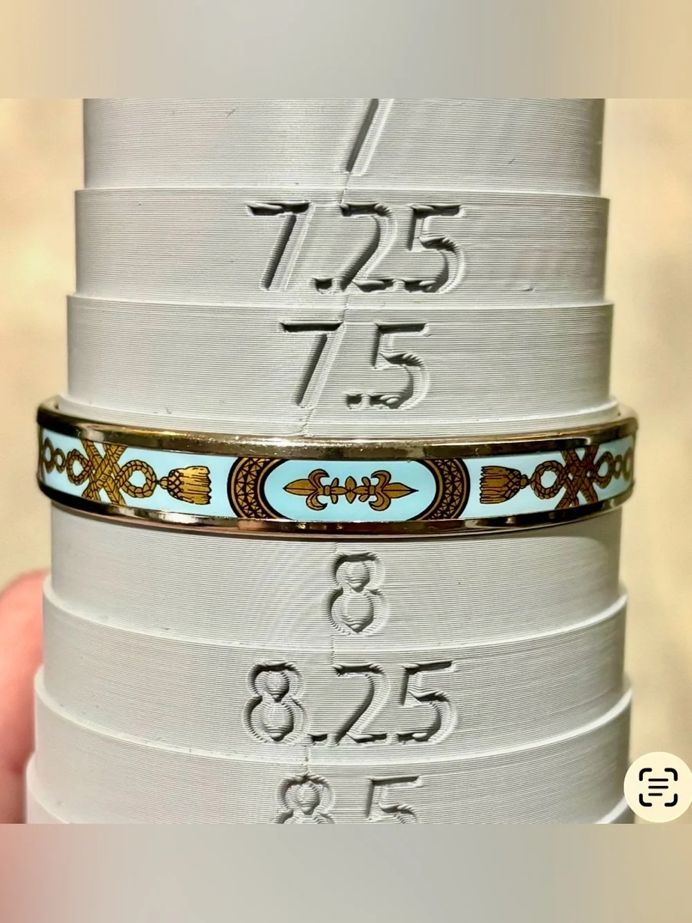 Authentic Hermes Grand Apparat Enamel Bangle Bracelet Set Wide Pink Narrow Blue